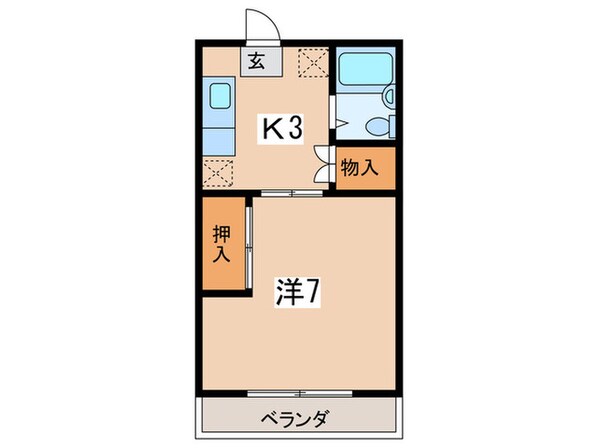 スカイハイツ湘南の物件間取画像